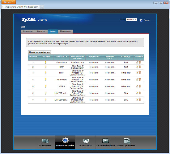 Настройка ZyXEL LTE6100