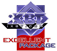 Excellent Package - iXBT.com Editors Award