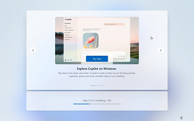 Чат-бот Copilot теперь встроен в Windows так, что пообщаться с ним можно ещё до окончания установки Windows