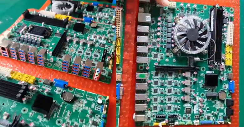 У этой очень странной системной платы есть 36 портов USB и все на задней панели