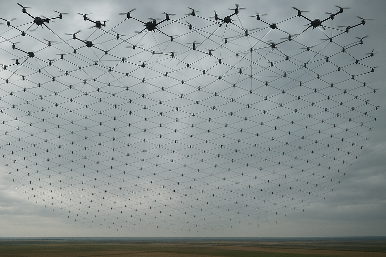 Китай придумал, как глушить сигнал спутникового интернета Starlink над определённой территорией. Нужно 1000-2000 дронов-глушилок