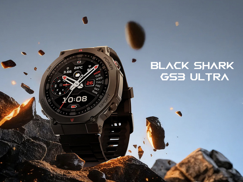ЧСС, SpO2, GPS, 18 дней без подзарядки, IP69K и более 160 режимов тренировок. Суббренд Xiaomi Black Shark представил умные часы Watch GS3 Ultra