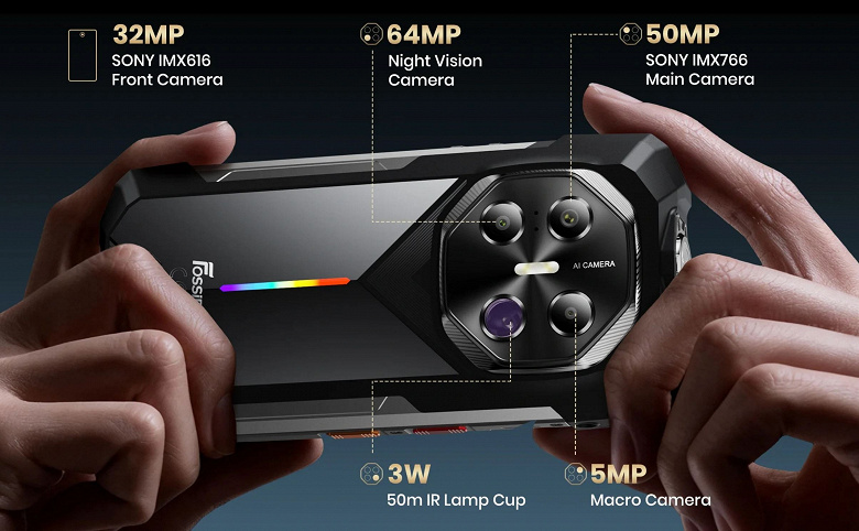 20&nbsp;000 мАч, IP69K, 120 Гц, ночное видение на 50 метров и специальная ручка для переноски. Представлен неубиваемый смартфон Fossibot F113