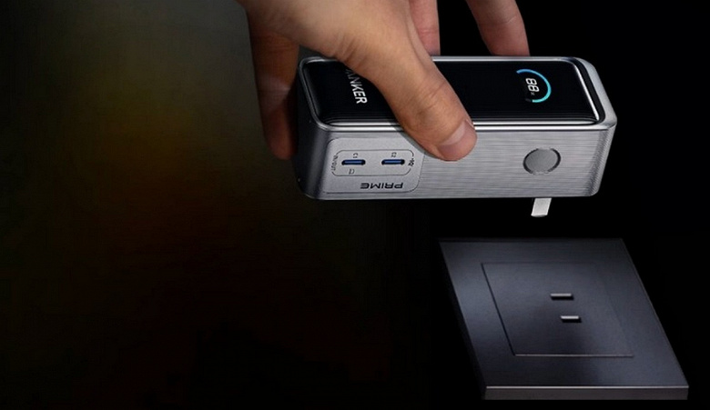 Портативный аккумулятор, который можно вставить в розетку, с экраном. Представлен Anker Prime 65W 3-в-1