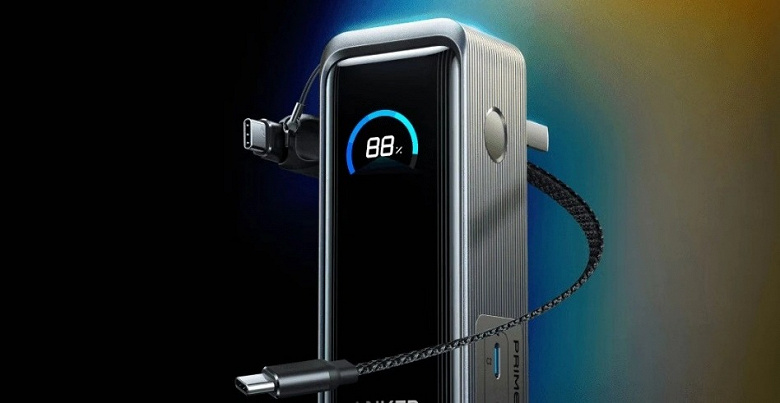 Портативный аккумулятор, который можно вставить в розетку, с экраном. Представлен Anker Prime 65W 3-в-1