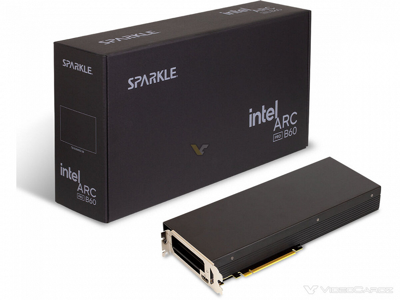 Видеокарта с 24 ГБ памяти и &laquo;турбиной&raquo; за 800 долларов. В продажу поступила Sparkle Arc Pro B60