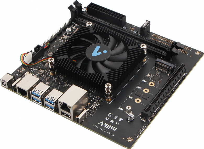 Процессор RISC-V, без GPU и без аудиоразъёмов. На рынок вышла системная плата Milk-V Titan формата Mini-ITX