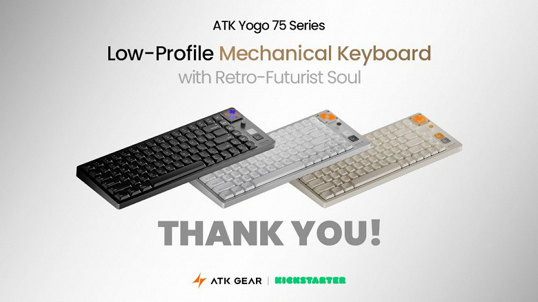 Минималистичный дизайн, необычный пиксельный экран и крутилочка. На Kickstarter запустили сбор средств на клавиатуру ATK Yogo 75
