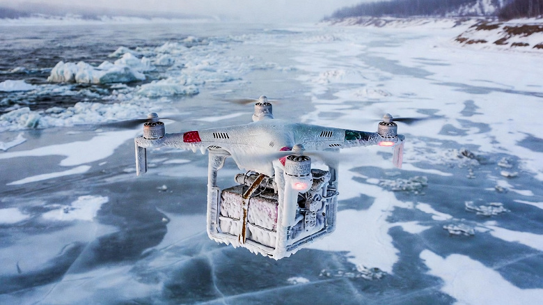 Дроны доставили более 660 кг грузов через реку Лена в Якутии