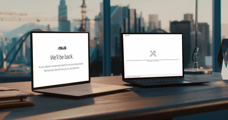 Asus и Acer просто оставили своих клиентов. Компании закрыли свои немецкие сайты и даже разделы с поддержкой