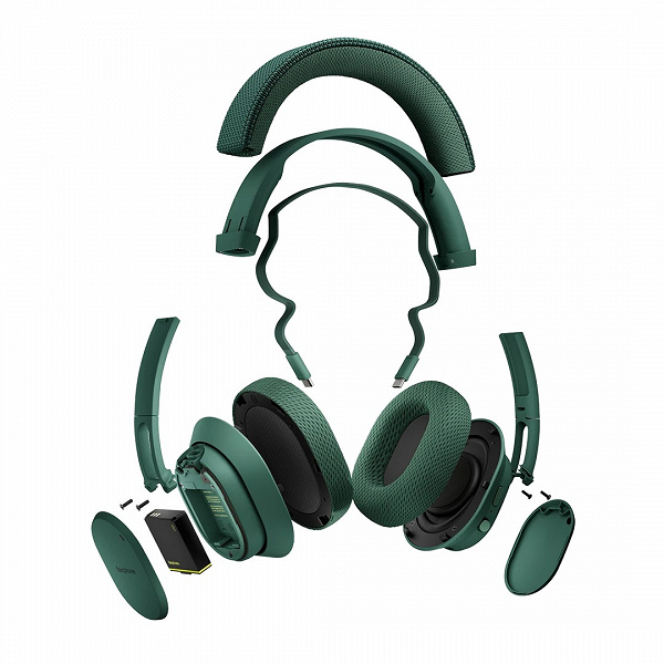 Полностью модульные и разборные наушники стали лучше. Представлена обновлённая версия Fairphone Fairbuds XL с новыми драйверами 