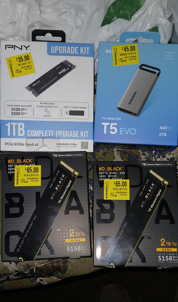 Счастливчик в США купил четыре SSD за 210 долларов, хотя в рознице они стоят более 1300 долларов