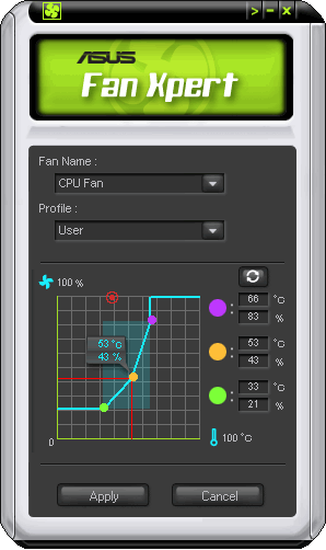 настройка профиля автоматики в Fan Xpert