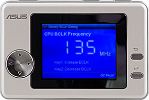 Интерфейс процесса разгона при помощи OC Palm