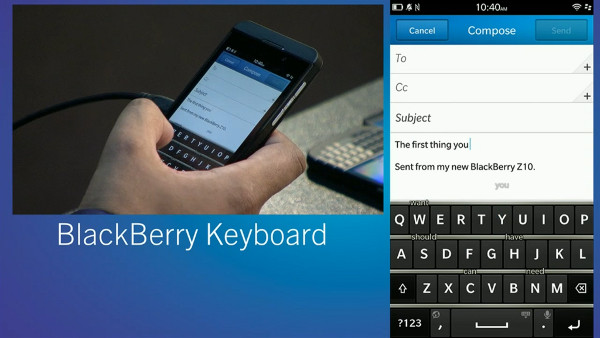 Клавиатура BlackBerry 10