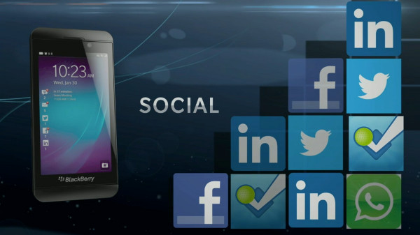 Социальные сети в BlackBerry 10