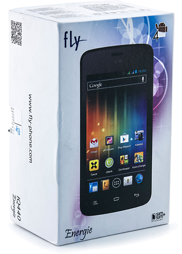 Обзор Fly IQ440 Energie. Упаковка коммуникатора