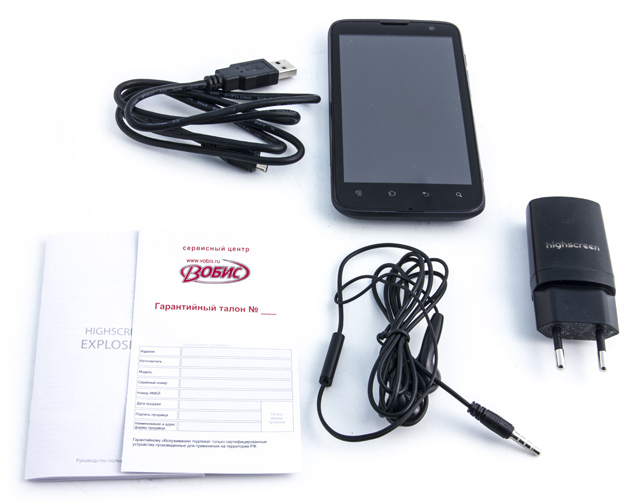 Обзор Highscreen Explosion. Аксессуары коммуникатора