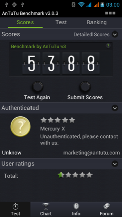 Обзор iconBIT Mercury X. Скриншоты. AnTuTu