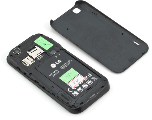Обзор Обзор LG Optimus Sol. С извлечённым аккумулятором