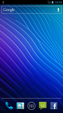 Обзор ZTE V970. Скриншоты. Основной экран системы