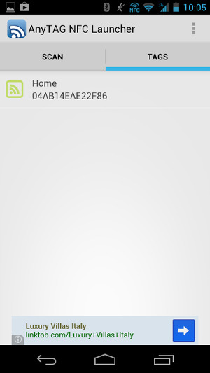 Назначение действий меткам в AnyTAG NFC Launcher