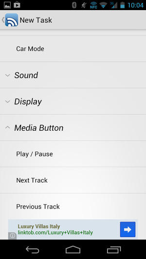 Назначение действий меткам в AnyTAG NFC Launcher
