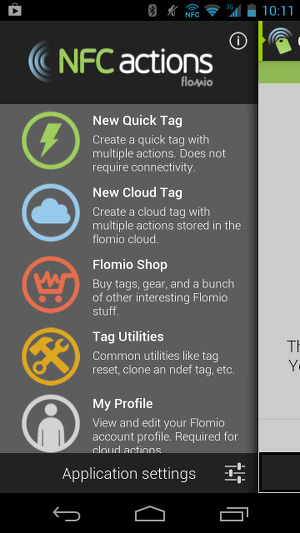 Работа с метками в NFC Actions