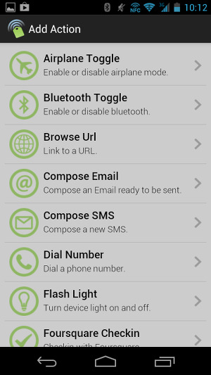 Работа с метками в NFC Actions