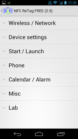 Назначение действий меткам в NFC ReTAG FREE