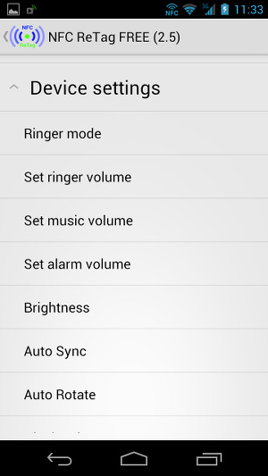 Назначение действий меткам в NFC ReTAG FREE