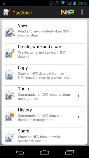 Запись меток в NXP Semiconductors TagWriter