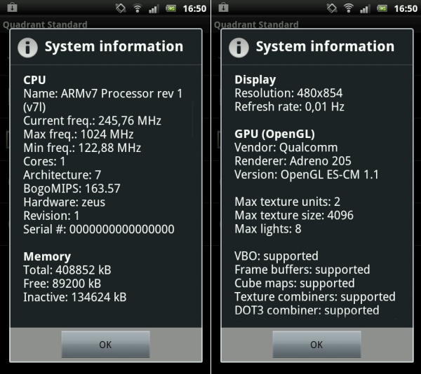 процессор Sony Ericsson Xperia Play