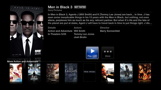 Интерфейс Apple TV