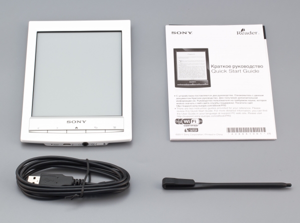 Электронная книга Sony Reader PRS-T1 - комплектация