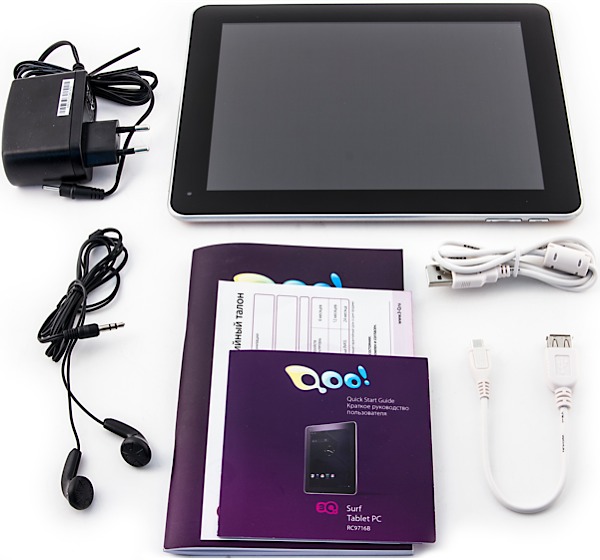 Комплектация планшета 3Q Surf RC9716B