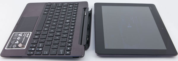 Вид сверху планшета ASUS Eee Pad Transformer Prime