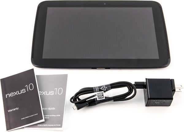 Комлпектация Google Nexus 10