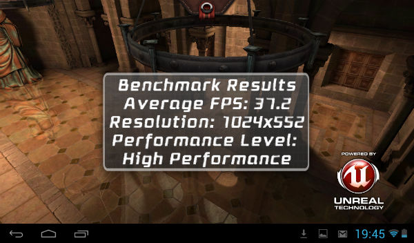 Результаты теста Epic Citadel на планшете iconBIT NetTAB Matrix Ultra NT-0704M