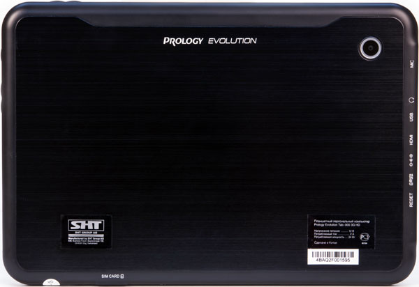 Вид сзади планшета Prology Evolution Tab-900 3G HD