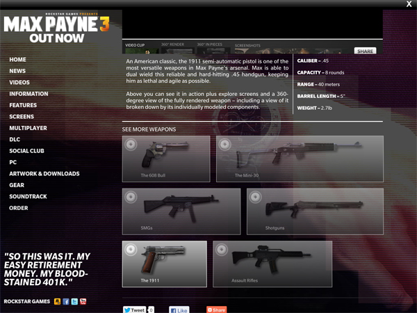 Бонус-секция в Max Payne Mobile